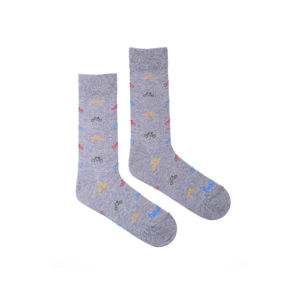 Šedé vzorované ponožky Cyklista šedý