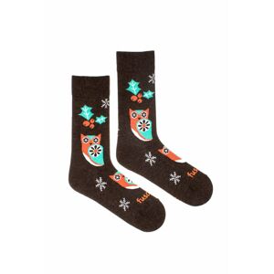 Vícebarevné vzorované ponožky Vyhúkanec noční