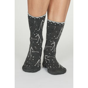 Tmavě šedé vzorované ponožky Taurus Bamboo Zodiac Star Sign Socks