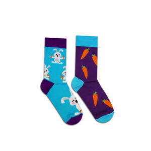 Modro-fialové ponožky Bunny