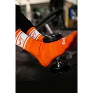 Oranžové vysoké sportovní ponožky Crazystep