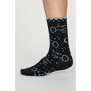 Černé vzorované ponožky Scorpio Bamboo Zodiac Star Sign Socks