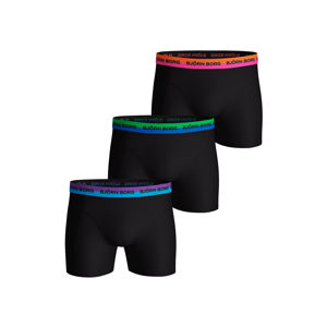Pánské černé boxerky Neon Solid Sammy Shorts - trojbalení