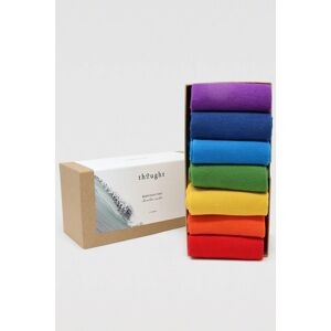 Vícebarevné ponožky v dárkové krabičce Colours of the Rainbow - sedm balení