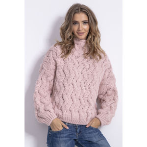 Růžový pulovr F839