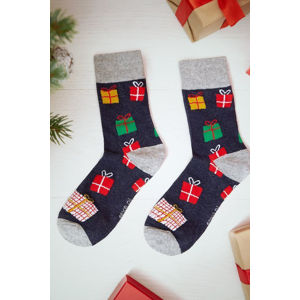 Pánské tmavě modré vzorované ponožky Christmas Gifts