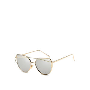 Zlato-stříbrné sluneční brýle Glam Rock Fashion