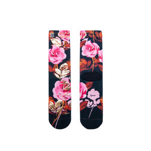 Dámské černo-růžové květované ponožky Billyrose