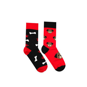 Černo-červené ponožky Toby