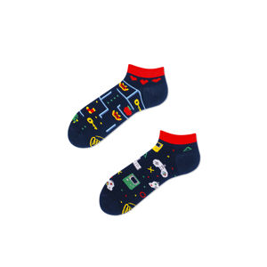 Vícebarevné vzorované kotníkové ponožky Game Over Low