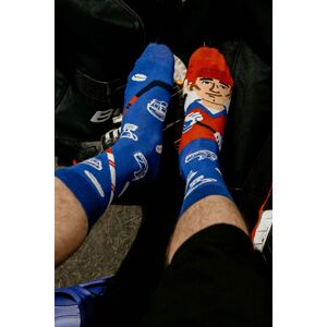 Červeno-modré ponožky Hokejový hráč