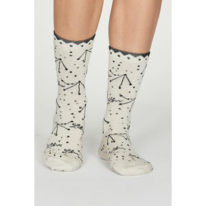 Béžové vzorované ponožky Libra Bamboo Zodiac Star Sign Socks