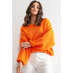 Oranžový pulovr F1159