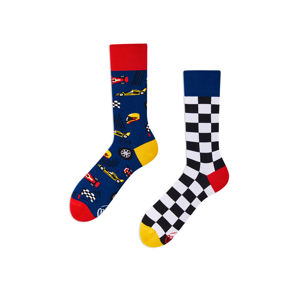Modré vzorované ponožky Formula Racing