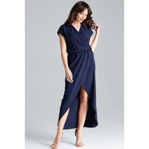 Tmavě modré šaty L033
