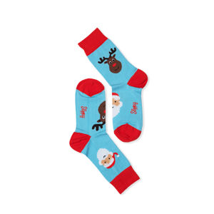 Modro-červené ponožky Santa Socks