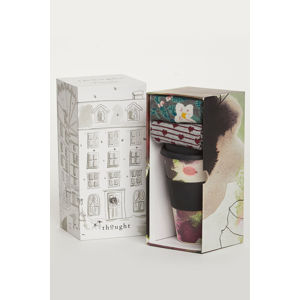 Dárkový set hrnek + ponožky Floral Bamboo Cup & Socks Gift Set