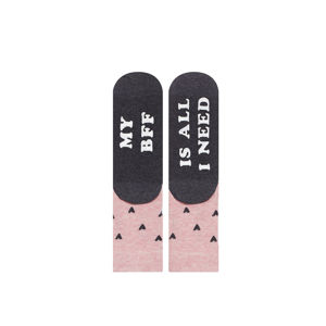 Šedo-růžové ponožky All I Need