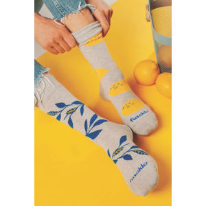 Šedo-žluté ponožky Lemonade