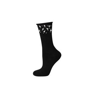 Dámské černé ponožky Pearls