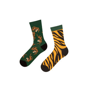 Oranžovo-zelené ponožky Tigers