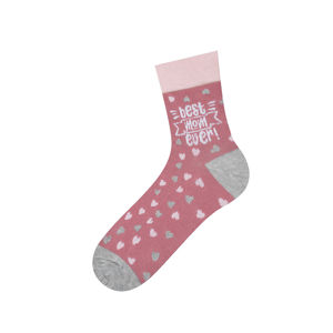Růžové vzorované ponožky Best Mom Ever