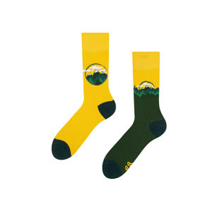 Žluto-zelené ponožky Peaks