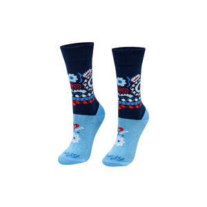Modré vzorované ponožky Lidovky