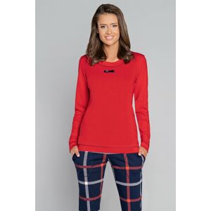 Modro-červené bavlnené pyžamo Izera