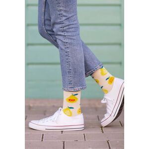 Modro-žluté vzorované ponožky Dobrá úroda