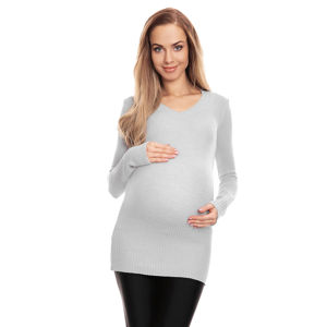 Světle šedý těhotenský pulovr 70024