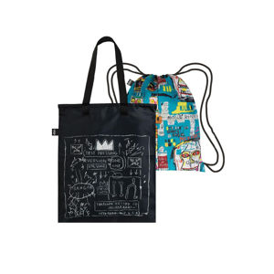 2v1 Taška/Vak Jean Michel Basquiat Crown & Skull