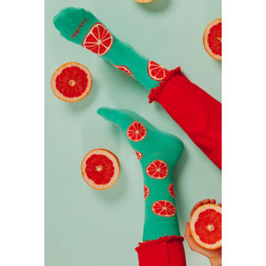 Oranžovo-zelené ponožky Grape
