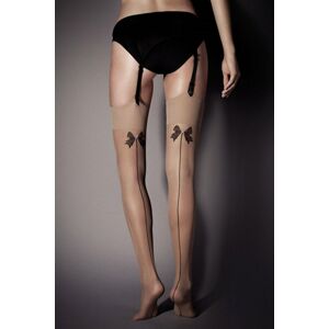 Tělové vzorované podvazkové punčochy Calze Lolita 15DEN