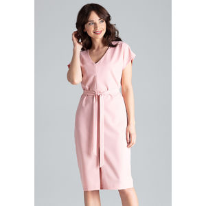 Růžové šaty L032