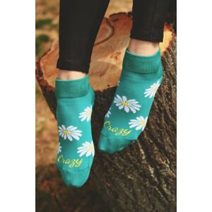 Mátové květované kotníkové ponožky Margarétka