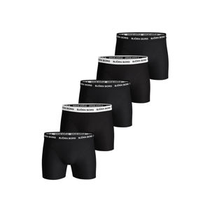Černé boxerky Solid Essential Shorts - pět balení