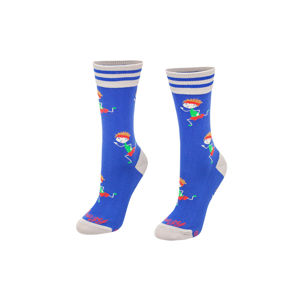 Modré vzorované ponožky Bežec