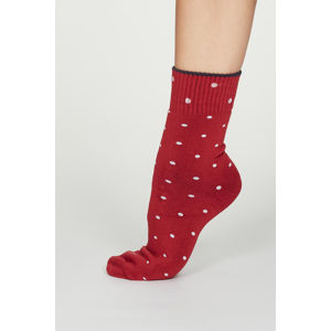Červené tečkované ponožky z organické bavlny Walker Socks