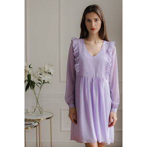 Světle fialové šaty L083