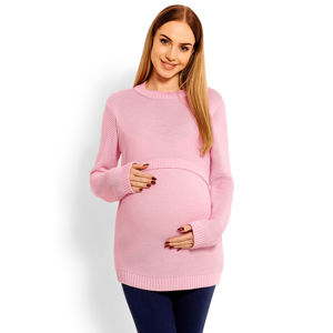 Světle růžový těhotenský pulovr 40001C