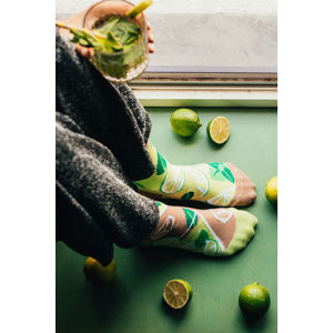 Hnědo-zelené ponožky Mojito