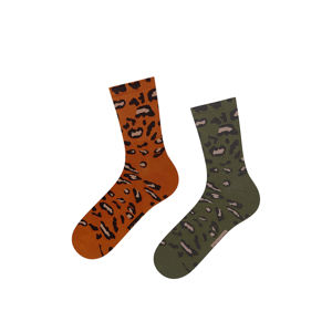Oranžovo-zelené ponožky Panthera - dvoubalení