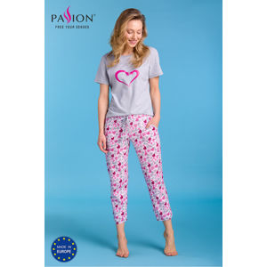 Šedo-růžové pyžamo PY114