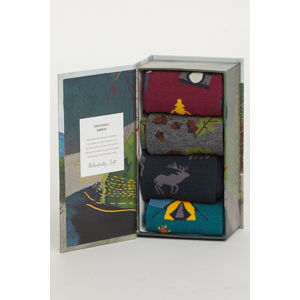 Pánské vícebarevné ponožky v dárkové krabičce Camper Sock Box - čtyř balení
