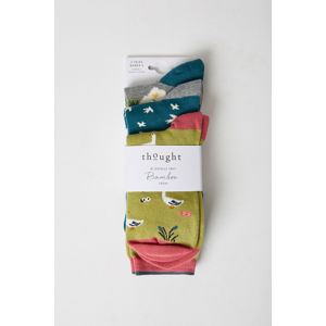 Vícebarevné vzorované ponožky Natura Socks - 3pack