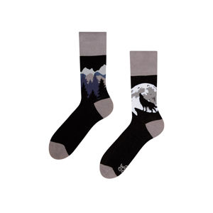 Šedo-černé ponožky Wolf