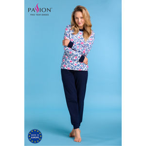 Modro-růžové květované pyžamo PY113
