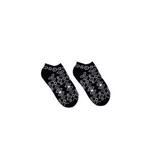 Černé kotníkové ponožky Folk