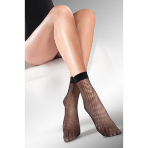 Černé síťované ponožky Kabarette